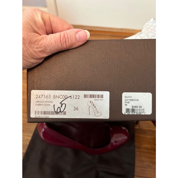 Gucci Vernice Crystal Cherry Gloss Size 36 - Picture 10 of 10